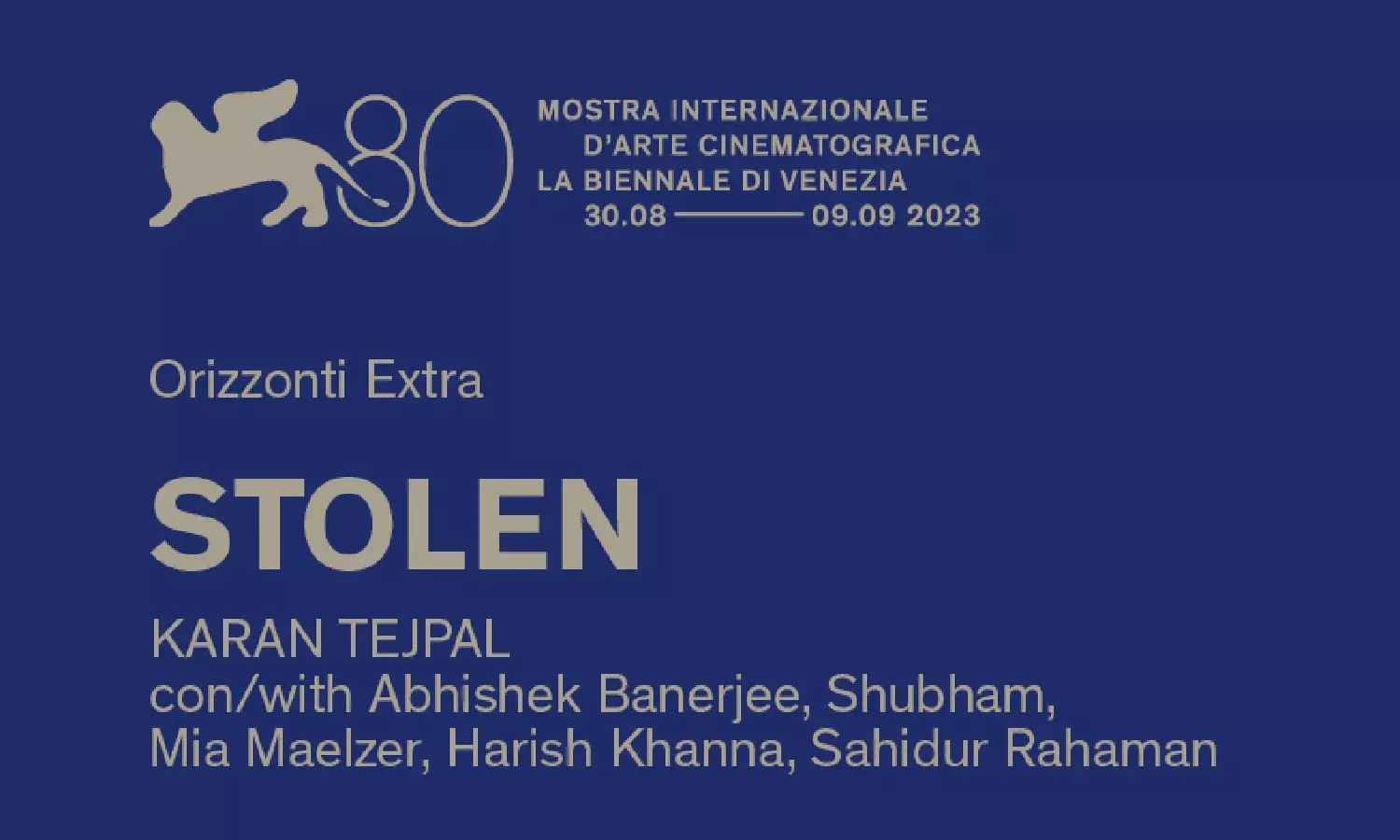 Karan Tejpals Stolen to be screened at 2023 Venice Film Festival