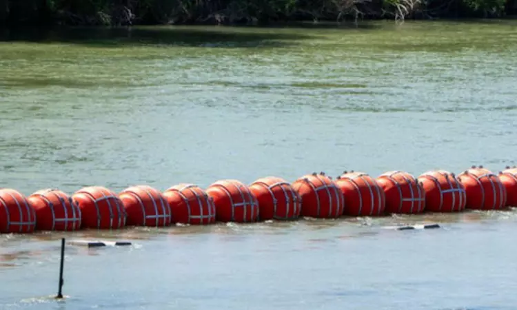 Biden admin sues Texas over water barriers to block migrants crossing border