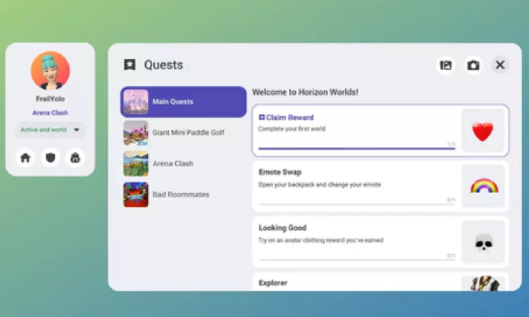 Meta rolling out quests & rewards to all Horizon Worlds users Meta rolling out quests & rewards to all Horizon Worlds users