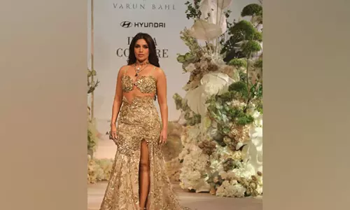 Bhumi Pednekar glitters in gold at India Couture Week
