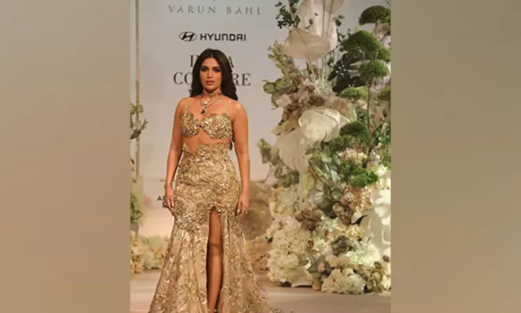 Bhumi Pednekar glitters in gold at India Couture Week