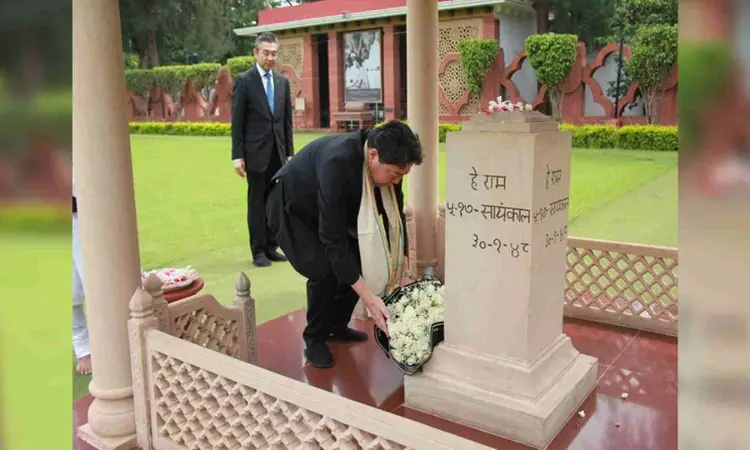 Japanese Foreign Minister Yoshimasa Hayashi visits Gandhi Smriti Japanese Foreign Minister Yoshimasa Hayashi visits Gandhi Smriti