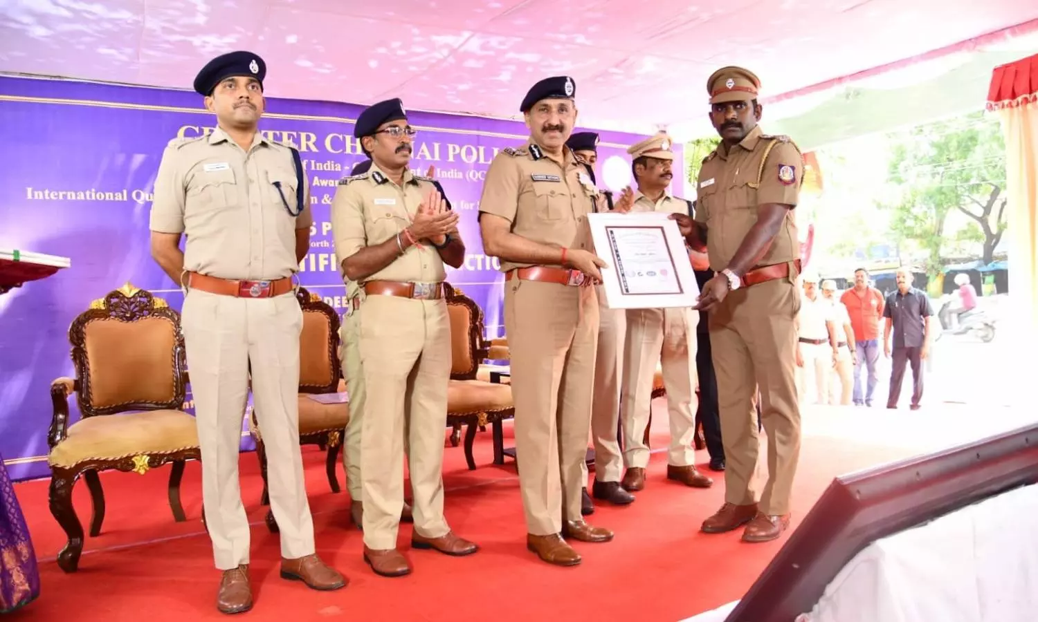 Fifteen police stations in Chennai city awarded ISO certification