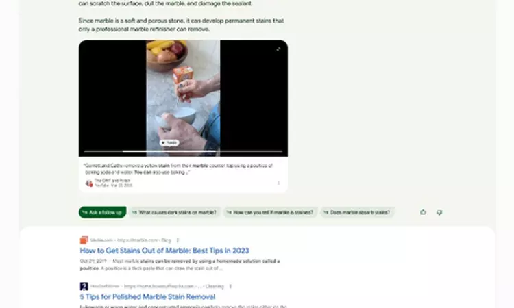 Googles AI search to now show related videos