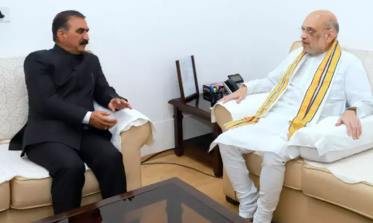 Himachal CM calls on Shah, seeks Rs 2,000 cr calamity relief