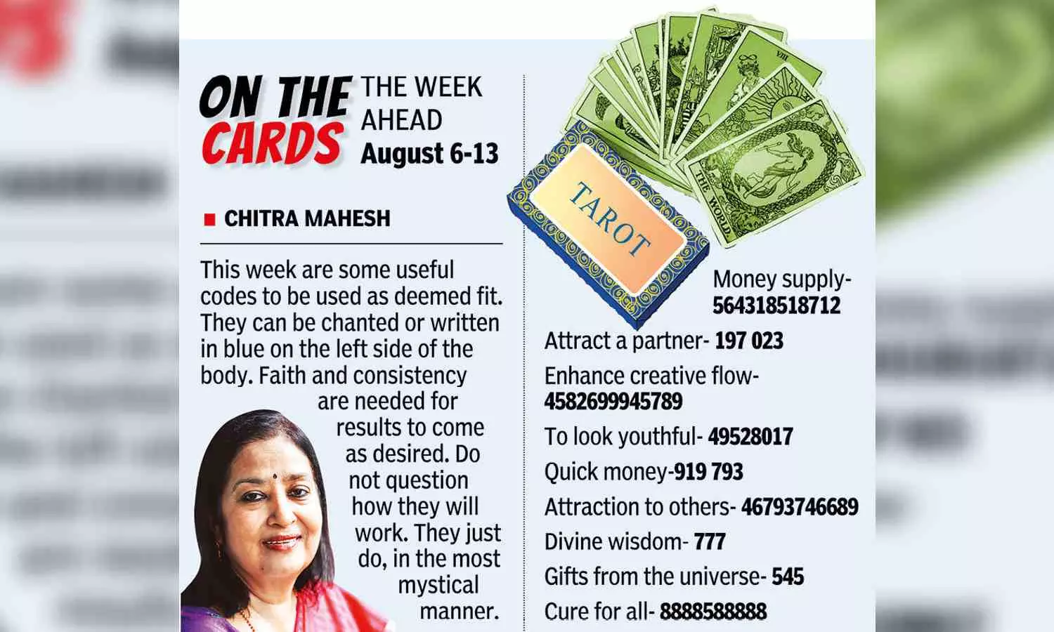 Tarot: On the cards