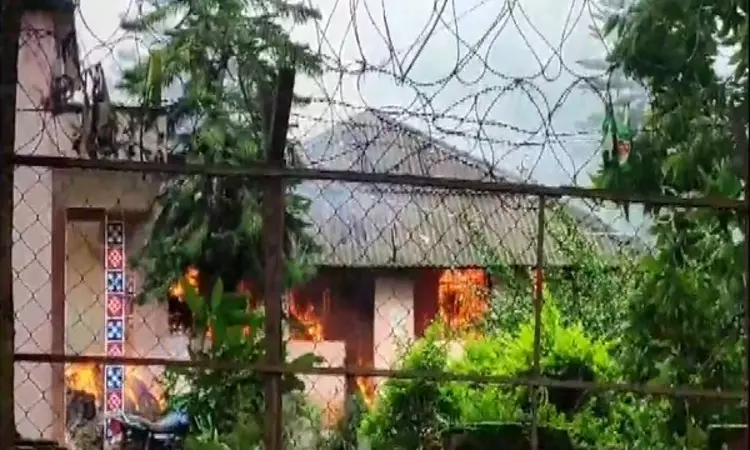 Section 144 imposed after mob set police station on fire in Kandhamal Section 144 imposed after mob set police station on fire in Kandhamal