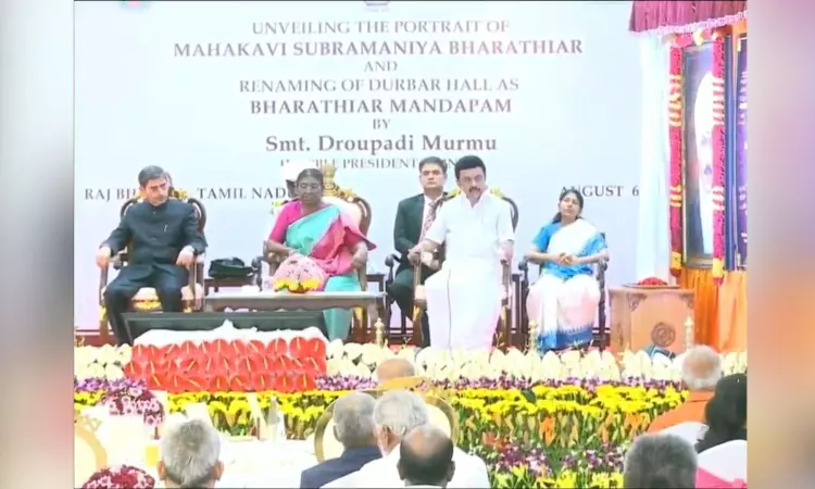 Murmu renames Durbar Hall as Bharatiar Mandapam Murmu renames Durbar Hall as Bharatiar Mandapam