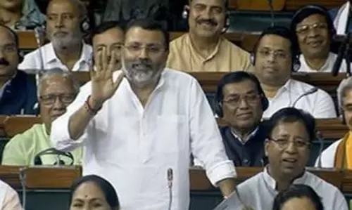 No-trust motion: Dubey’s ‘Bete’, ‘damaad’ jibe at Sonia in Lok Sabha