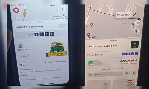 Bluru auto driver accepts 2 rides at same time on different apps