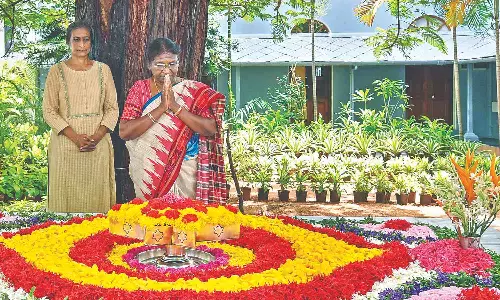 President Murmu visits Auroville, Sri Aurobindo Ashram