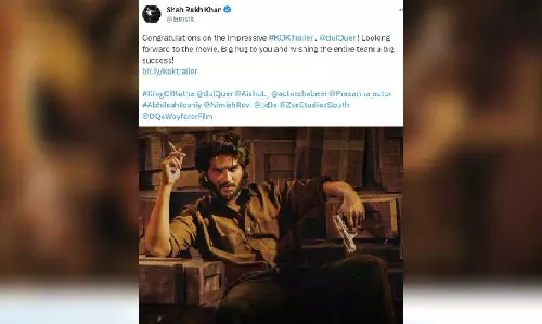 SRK unveils Dulquer Salmaans King of Kotha trailer; calls it impressive