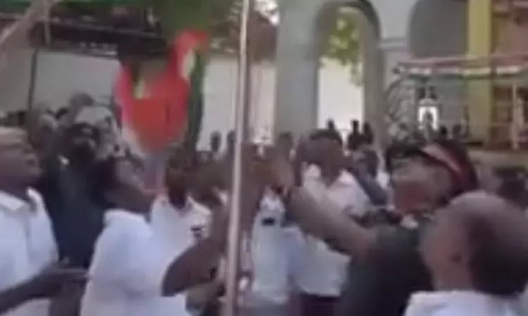 Flag falls down at MLA event in Kumbakonam