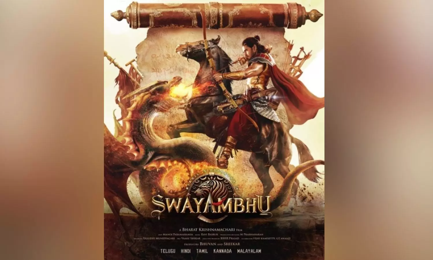 Nikhil Siddhartha unveils warrior-mode poster for Swayambhu
