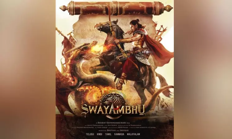 Nikhil Siddhartha unveils warrior-mode poster for Swayambhu