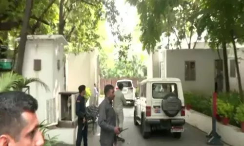 Rajinikanth arrives at SP Chief Akhilesh Yadavs residence in Lucknow