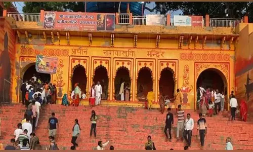 Nag Panchami 2023: Devotees throng ancient Nag Vasuki temple in UPs Prayagraj