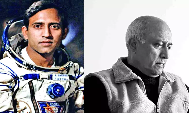 Lone Indian in space over Moon on Gaganyaan