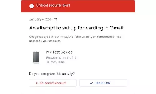Gmail may now ask users for verification while adding new forwarding address