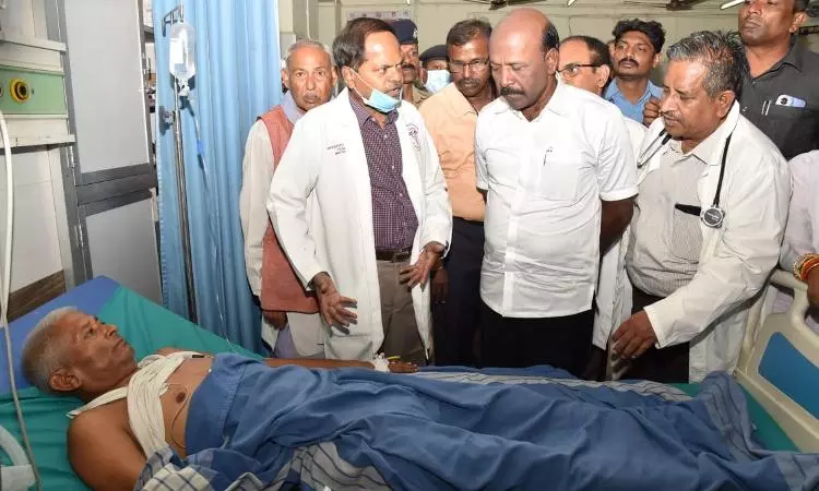 Madurai train fire accident: Ma Subramanian visits the injured