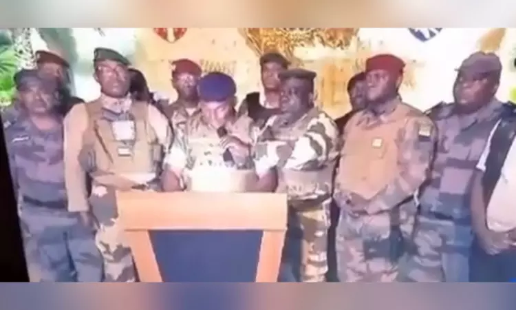 Gabon military claims takeover, cancels election result Gabon military claims takeover, cancels election result