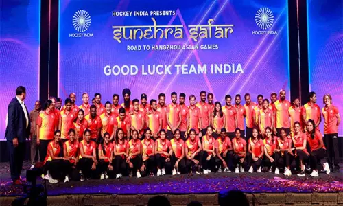 Hockey India felicitates Asian Games-bound mens, womens teams during Sunehra Safar