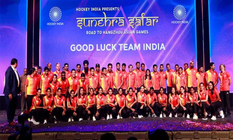 Hockey India felicitates Asian Games-bound mens, womens teams during Sunehra Safar