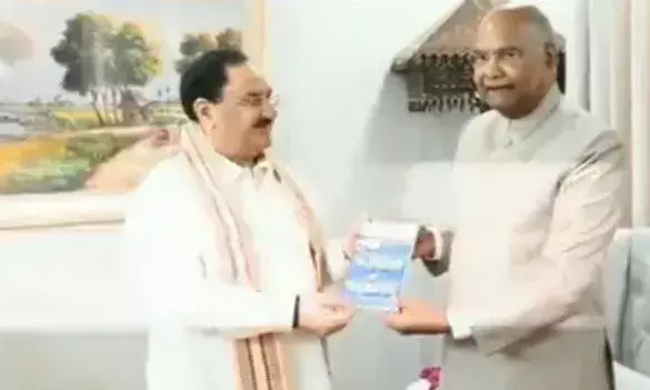 One nation, one election: BJP chief Nadda meets Kovind