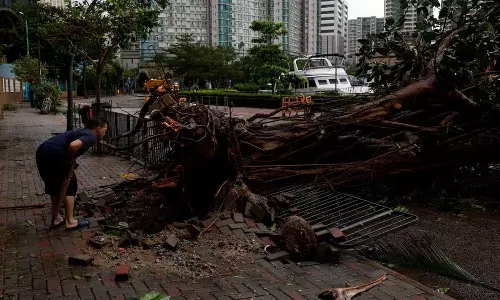 Typhoon Saola makes landfall in Guangdong