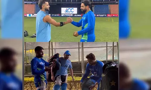 Pak and Indias players catch up ahead of their highly anticipated clash