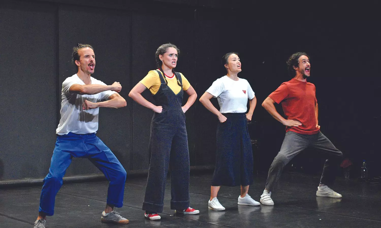 A french play navigates the complexities of modern life