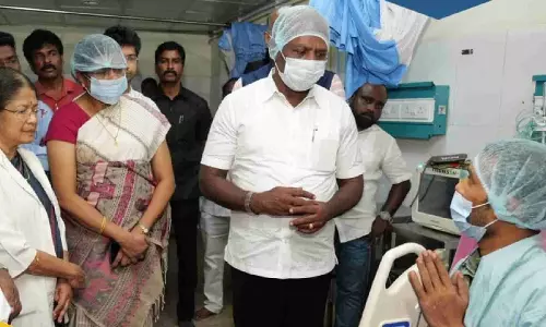 Ma Su meets heart transplant beneficiary at Omandurar Government hospital