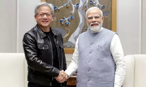 Modi meets Nvidia chief Jensen Huang