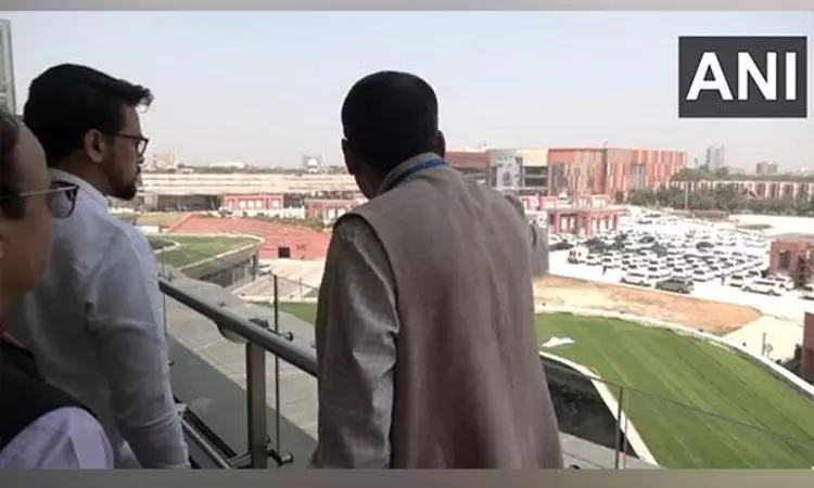 Anurag Thakur inspects G20 preparations at ITPO complex Anurag Thakur inspects G20 preparations at ITPO complex