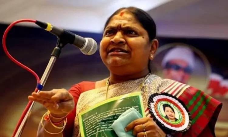 AIADMK cadre protest against Minister Ponmudy in Madurai