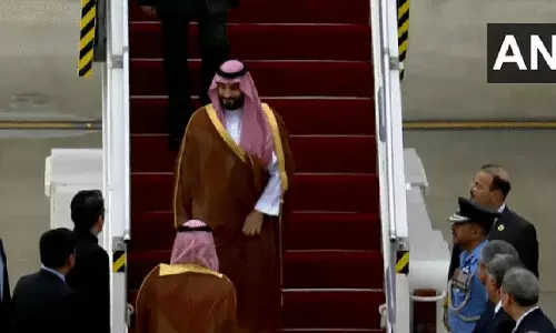 Saudi Arabian Crown Prince Mohammed bin Salman arrives in Delhi for G20