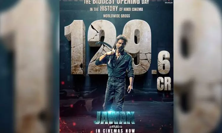 Jawan becomes biggest opening film of Hindi cinema with Rs 129 cr worldwide Jawan becomes biggest opening film of Hindi cinema with Rs 129 cr worldwide