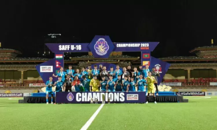 SAFF U-16 Championship: Holders India overcome Bangladesh 2-0 to claim fifth title SAFF U-16 Championship: Holders India overcome Bangladesh 2-0 to claim fifth title