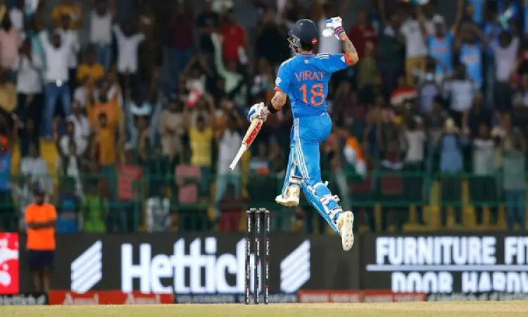 Virat breaks Sachins record, becomes fastest player to reach 13,000 runs in ODIs