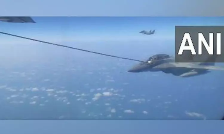 Indian Air Force refuels Egyptian Rafale fighters as part of Exercise Bright Star-23