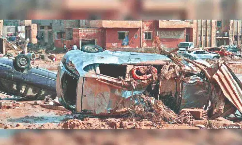 Natural Calamity Medicane traps Libya between floods, sea