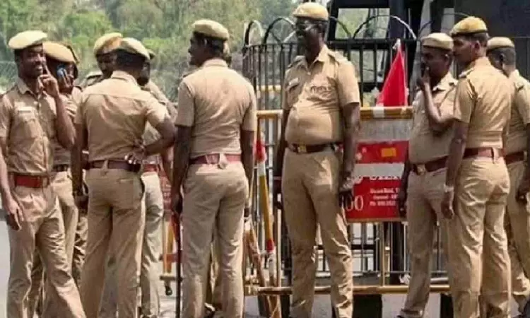 Ayyappanthangal: Police vehicle parked in middle of road irks residents