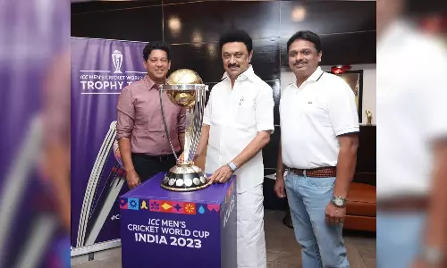 Stalin sends out an oblique political message posing with Cricket World Cup