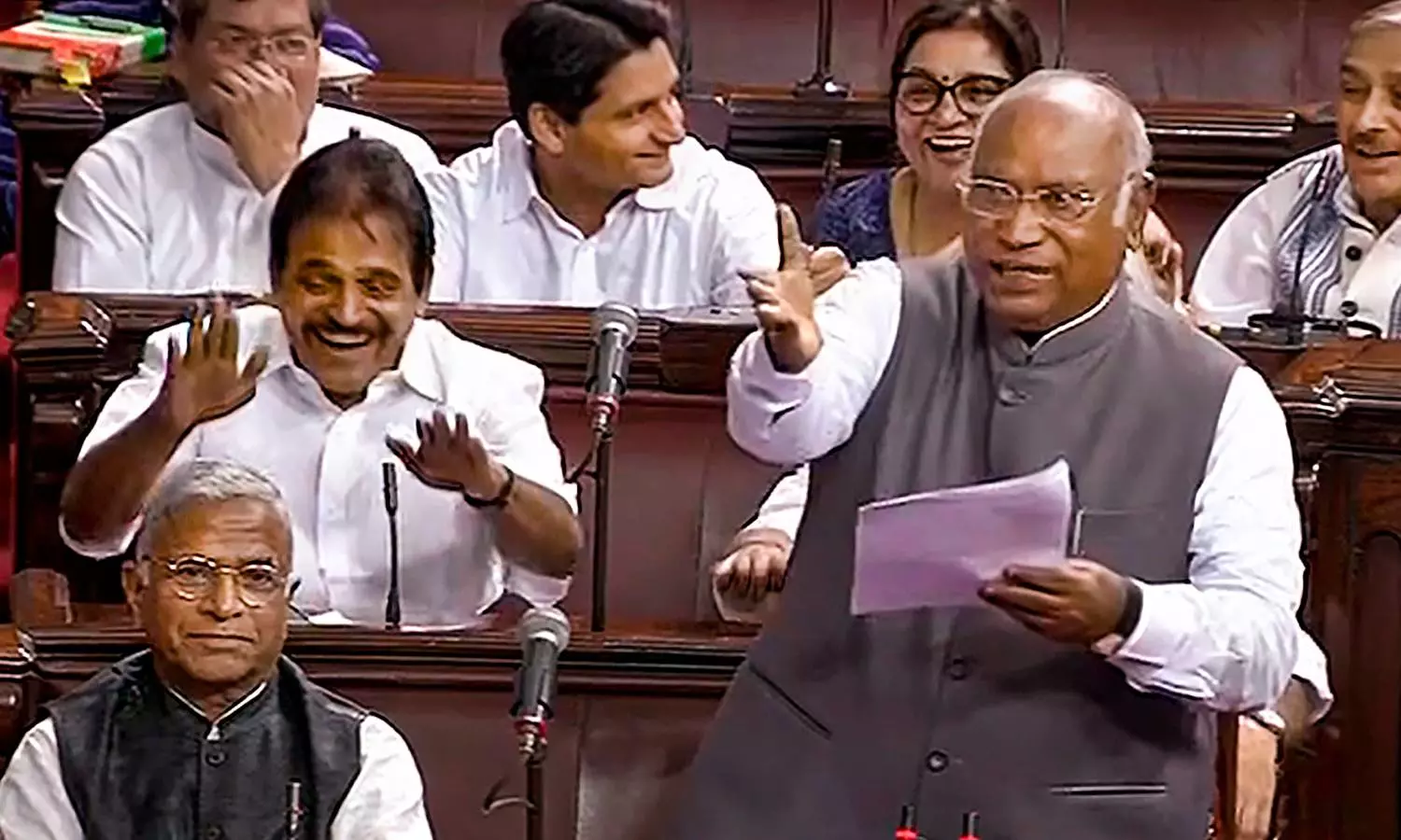Change the way you do your politics: Kharge slams Centre in Parl
