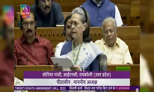 Sonia Gandhi seeks immediate implementation of Womens Reservation Bill