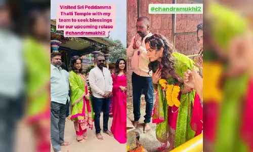 Ahead of ‘Chandramukhi 2’ release, Kangana seeks blessings at Sri Peddamma Thalli Temple