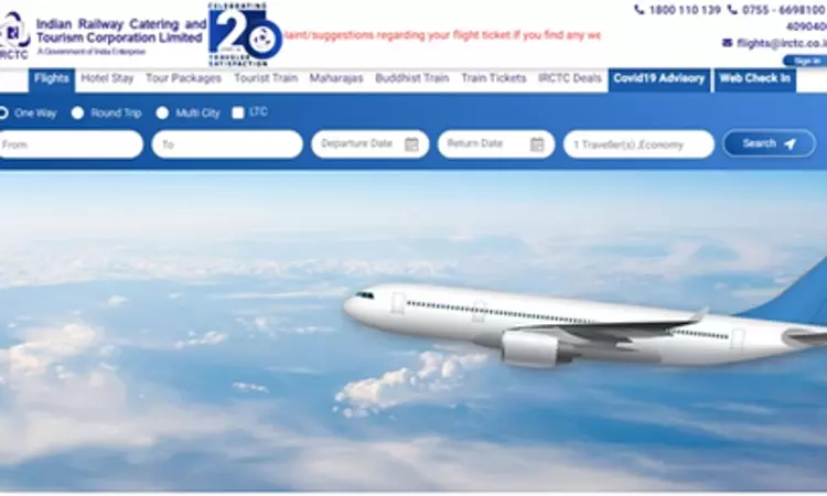 IRCTC not to charge any convenience fees on air tickets bookings between Sep 25 to 27 to mark foundation day