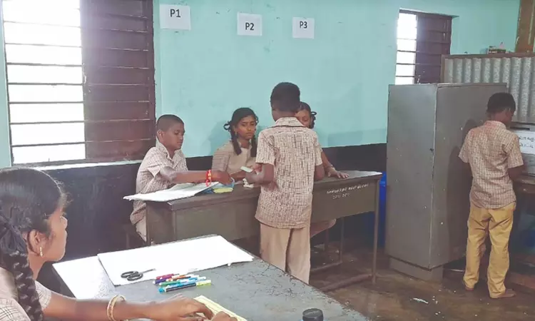Vellore PU school conducts mock polls