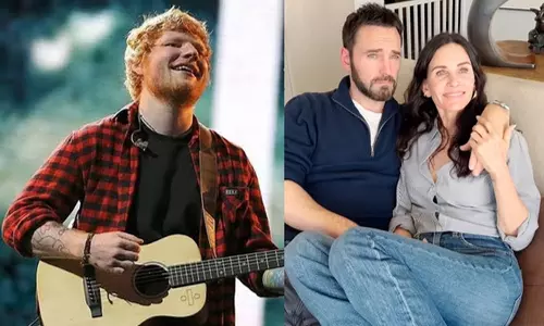 Ed Sheeran wishes Courtney Cox- Johnny McDaid on 10th anniv by playing spl rendition of ‘Shape Of You’