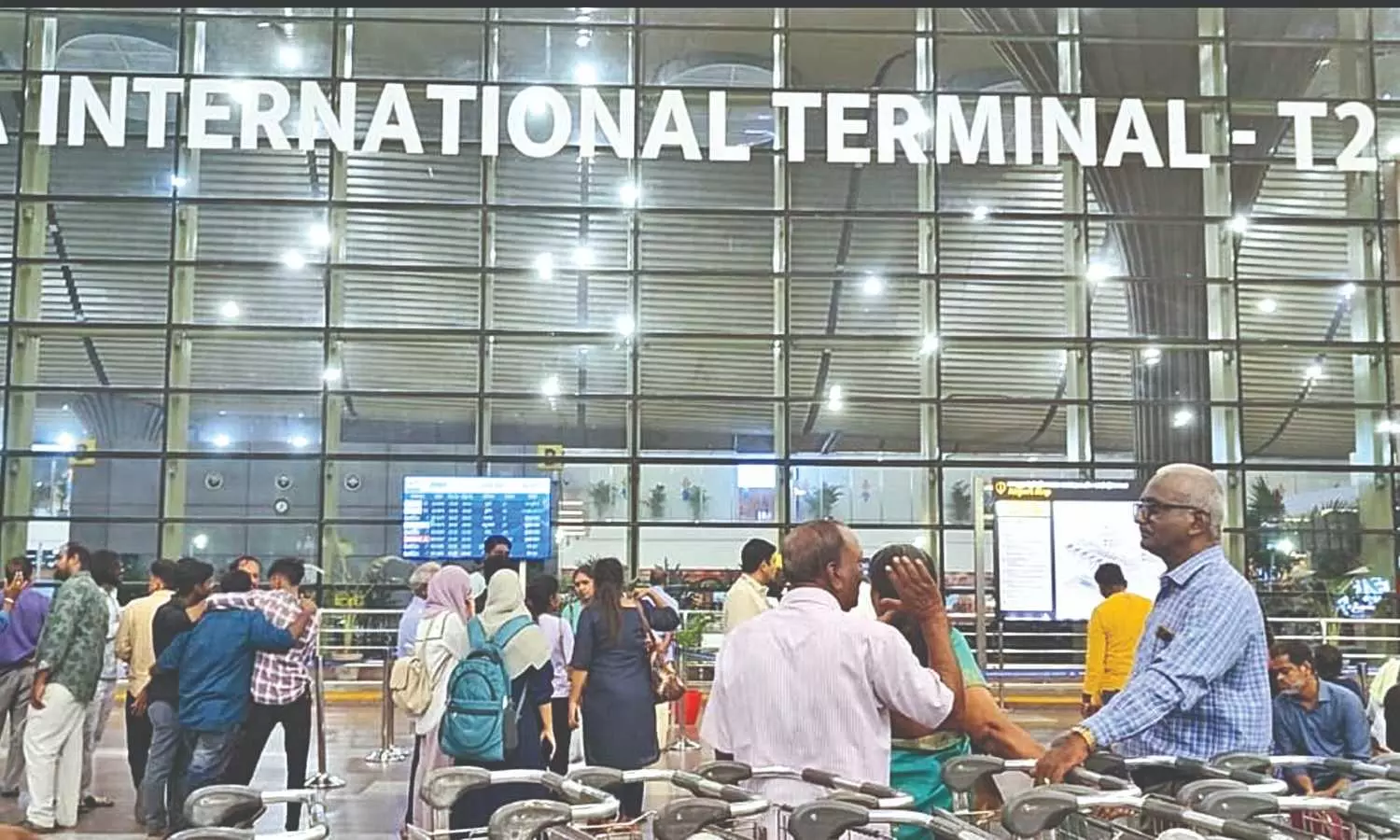 Chennai airport footfall was higher than usual on Wednesday